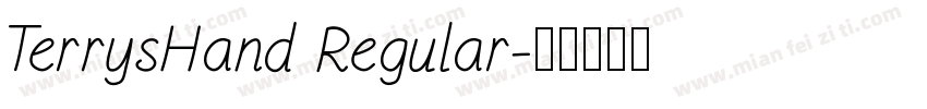 TerrysHand Regular字体转换